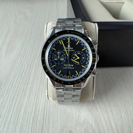 OMEGA SPEEDMASTER PRATA PRETO 44MM