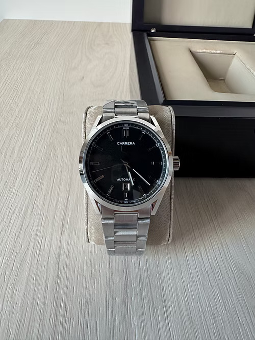 TAG HEUER CARRERA CAL 5 PRATA CINZA AUTOMATICO 41MM