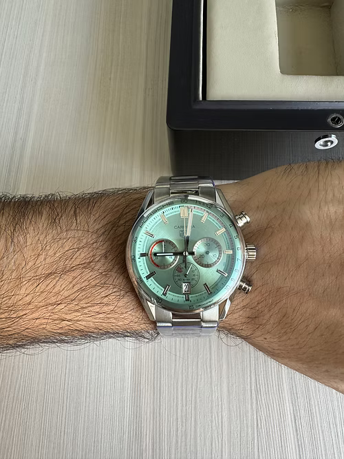 TAG HEUER CARRERA PORSCHE PRATA VERDE 41MM