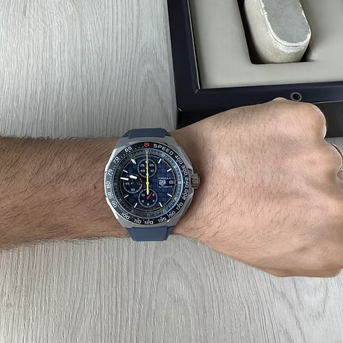 TAG HEUER F1 FORMULA 1 ORACLE RED BULL CINZA AZUL 43MM