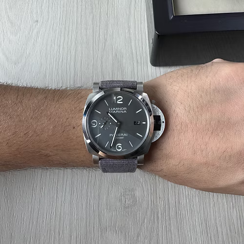 PANERAI LUMINOR MARINA PRATA CINZA NYLON 44MM