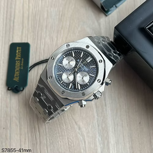 AUDEMARS PIGUET ROYAL CHRONOGRAPH PRATA CINZA 41MM