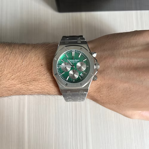 AUDEMARS PIGUET ROYAL CHRONOGRAPH PRATA VERDE 41MM