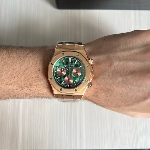 AUDEMARS PIGUET ROYAL CHRONOGRAPH ROSE VERDE 41MM