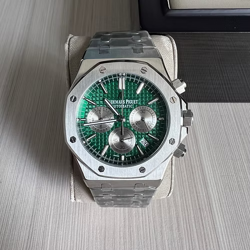 AUDEMARS PIGUET ROYAL CHRONOGRAPH PRATA VERDE 41MM
