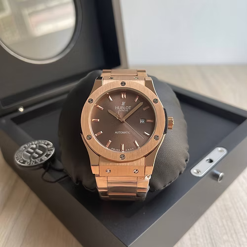 HUBLOT CLASSIC FUSION ROSE AÇO AUTOMÁTICO 42MM