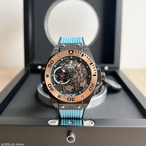 HUBLOT BIG BANG UNICO PRETO AZUL 44MM