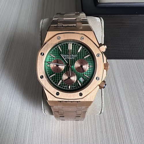 AUDEMARS PIGUET ROYAL CHRONOGRAPH ROSE VERDE 41MM