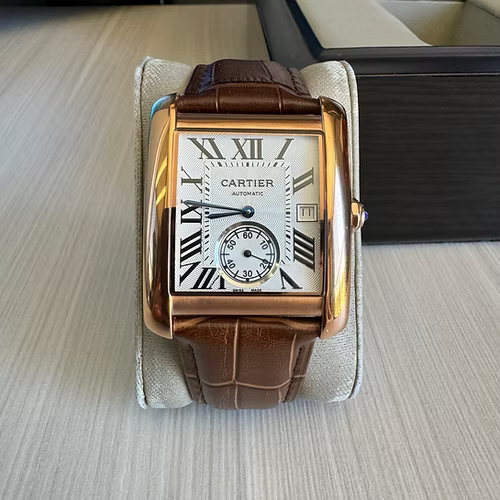 CARTIER TANK ROSE COURO 35MM X 43MM