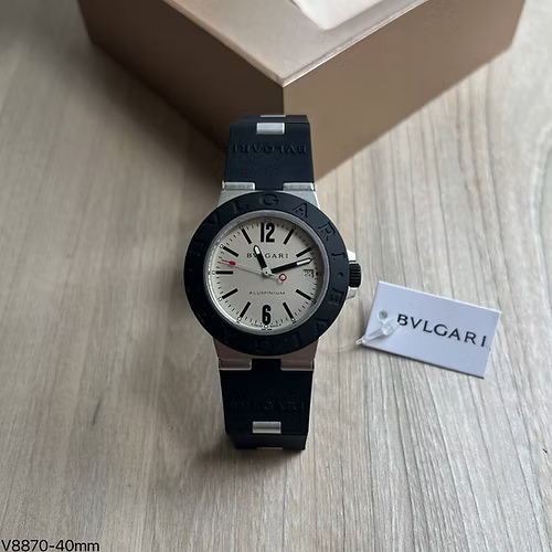 BVLGARI ALUMINIUM BRANCO AUTOMÁTICO 40MM