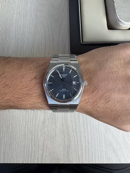 TISSOT PRX PRATA PRETO 40MM