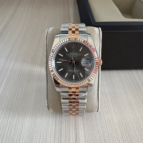 ROLEX DATEJUST MISTO ROSE CINZA FEMININO 36MM
