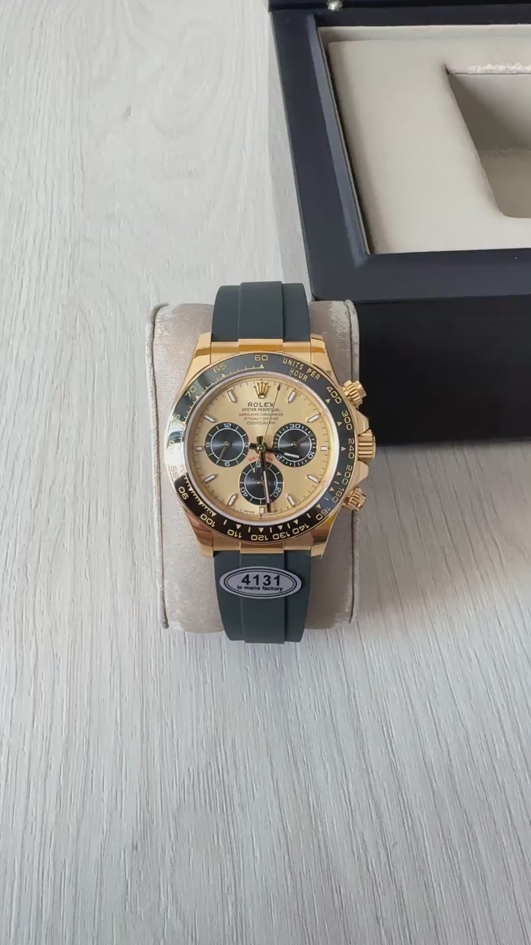 ROLEX DAYTONA DOURADO COURO + BORRACHA 40MM