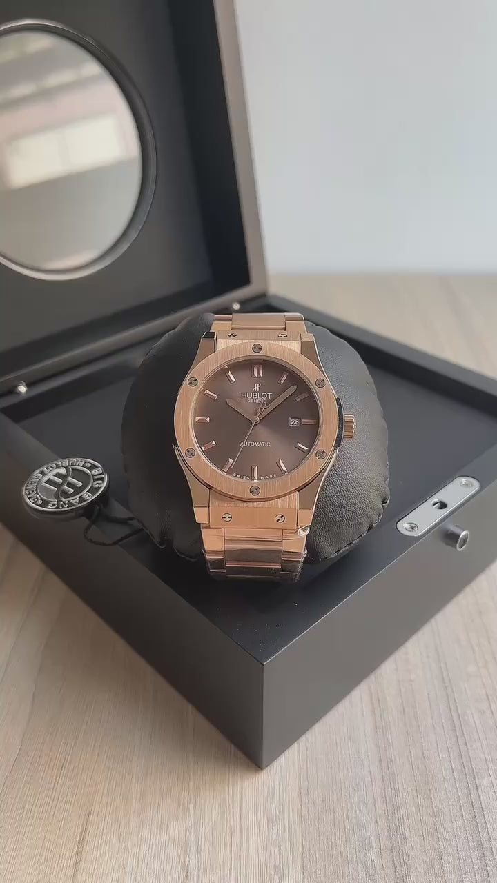 HUBLOT CLASSIC FUSION ROSE AÇO AUTOMÁTICO 42MM