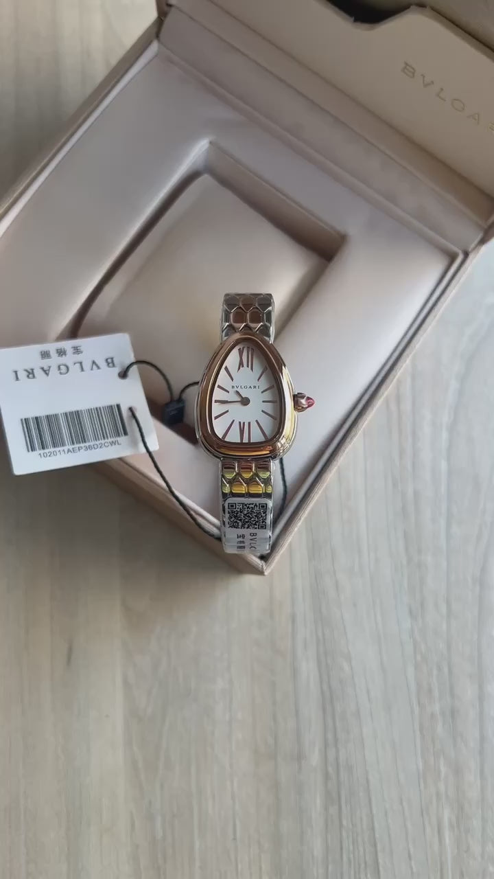BVLGARI SERPENTE MISTO BRANCO 23MM X 35MM FEMININO