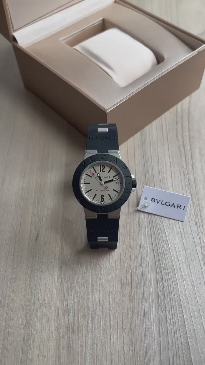 BVLGARI ALUMINIUM BRANCO AUTOMÁTICO 40MM
