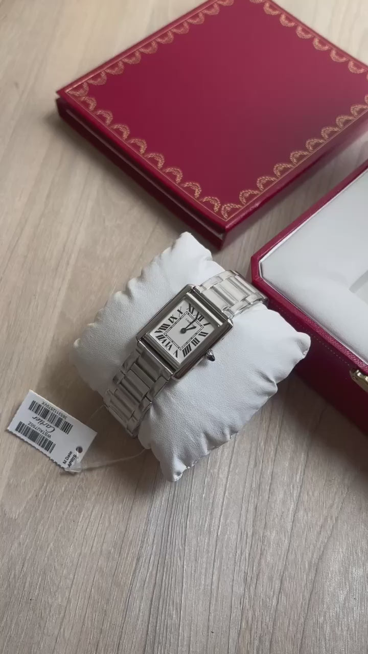 CARTIER TANK SOLO PRATA 21MM FEMININO