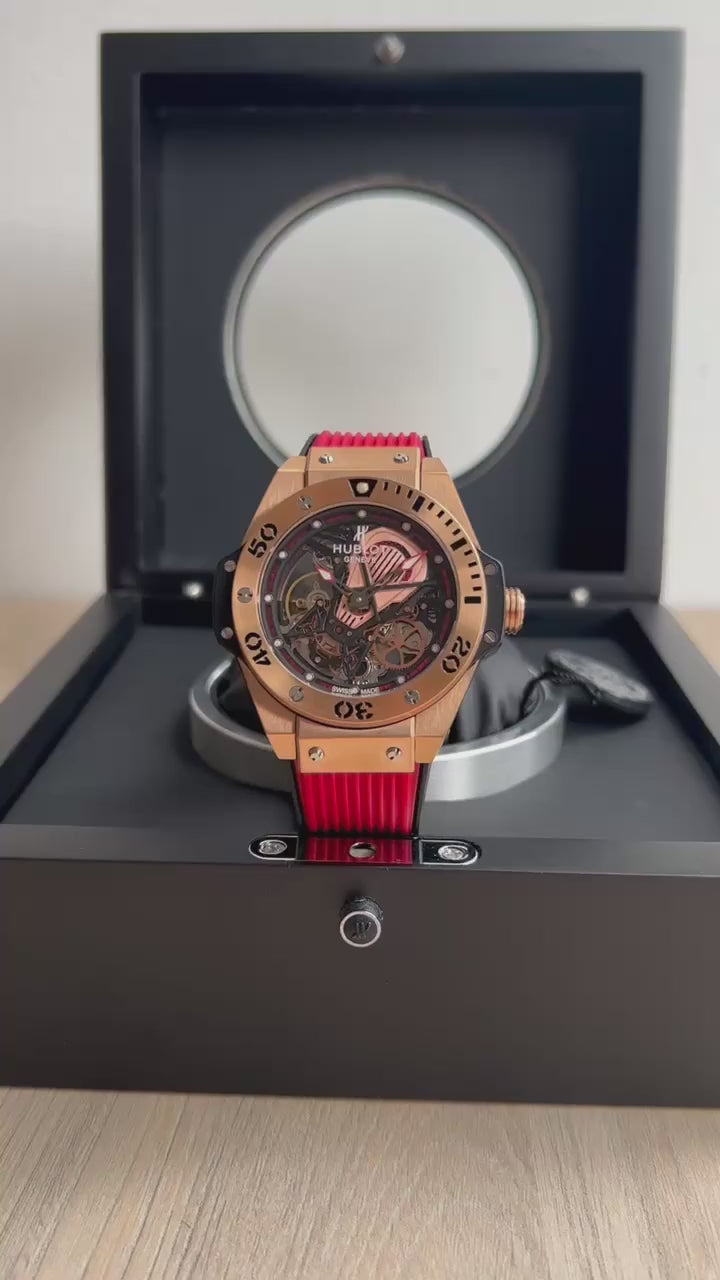 HUBLOT BIG BANG UNICO ROSE VERMELHO 44MM