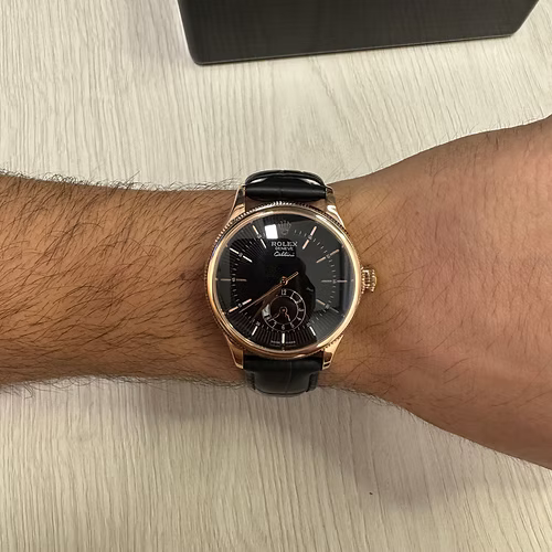 ROLEX CELLINI ROSE COURO 40MM